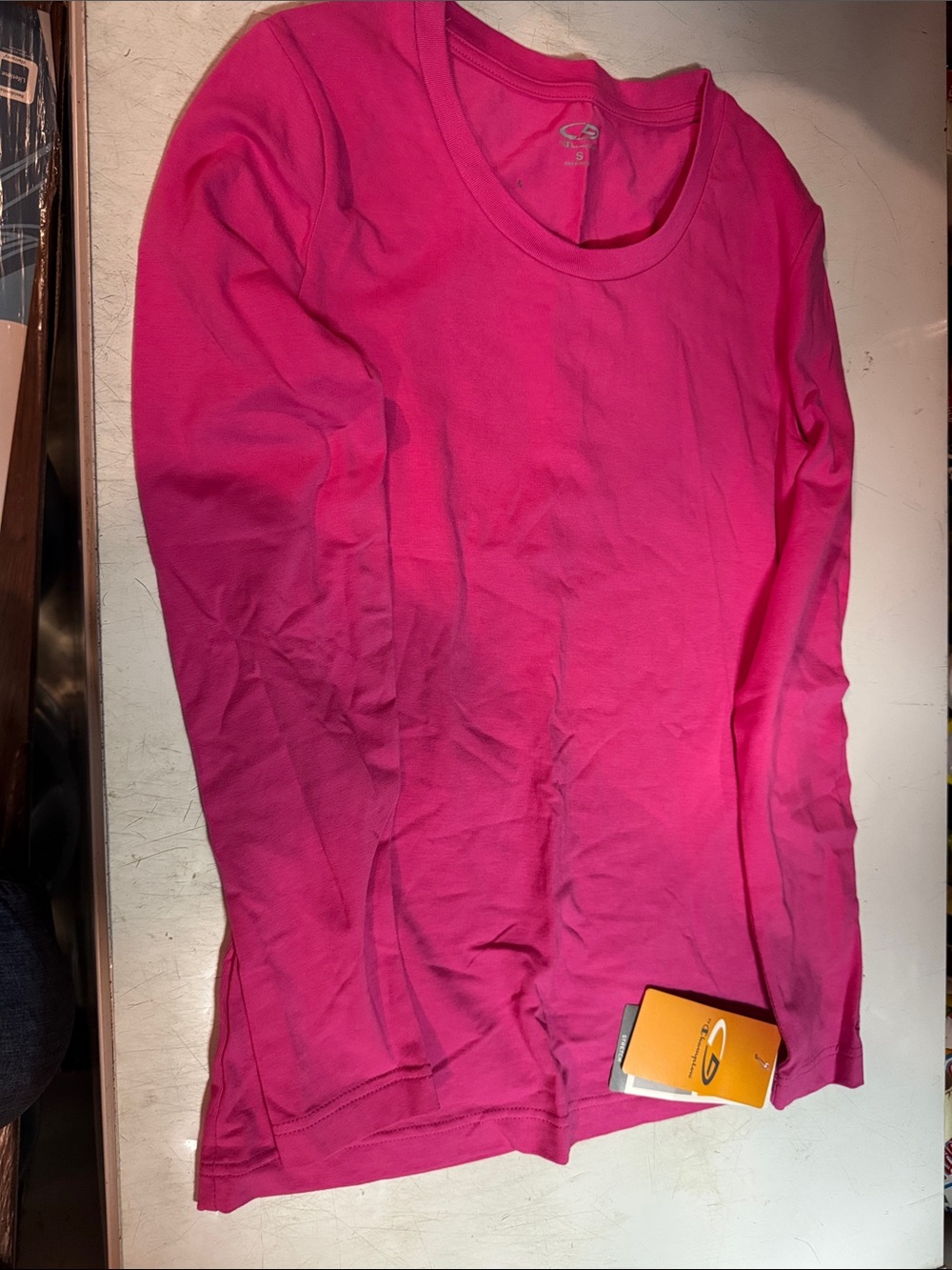 Champion Women’s Long Sleeve Crewneck Top - Bright Pink